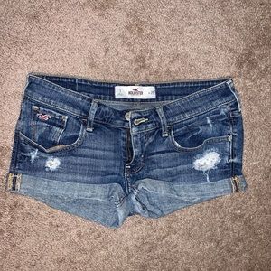 Hollister medium wash denim shorts